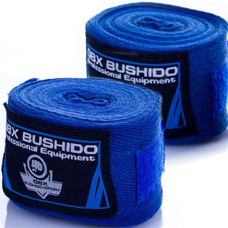 BLAUE BOXBANDAGEN, WRAPS, 4 METER, BUSHIDO