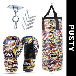 Set für Kinder Cartoon Red – LEER Boxsack + Handschuhe – 65 cm | DBX Bushido