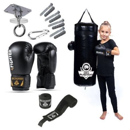 80 cm / 15 kg - Boxsack + Boxhandschuhe + Wraps + Fixierung - Boxset