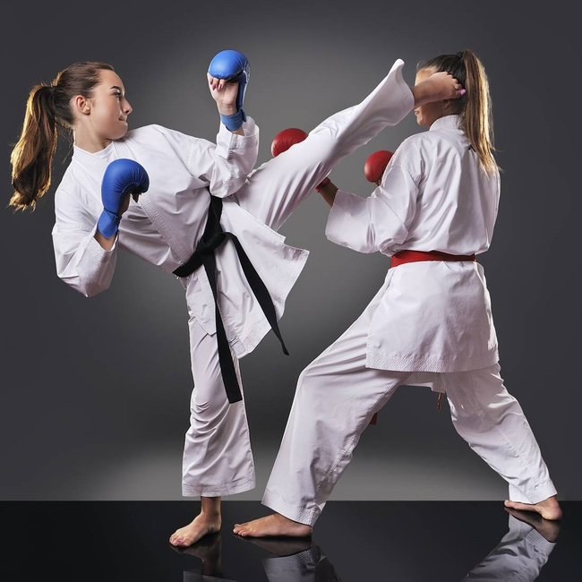 WKF Karate Handschuhe - Stretchers blau M