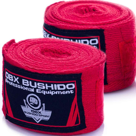 ROTE BOXBANDAGEN, WRAPS, 4 METER, BUSHIDO