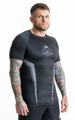Grauer Kurzarm DBX Bushido Logo Rashguard