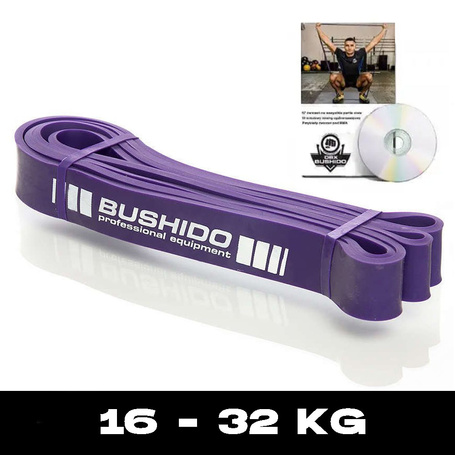 Power Band 32 - Verstärktes Training Gummi DBX BUSHIDO FIOLETOWA 16-39 KG