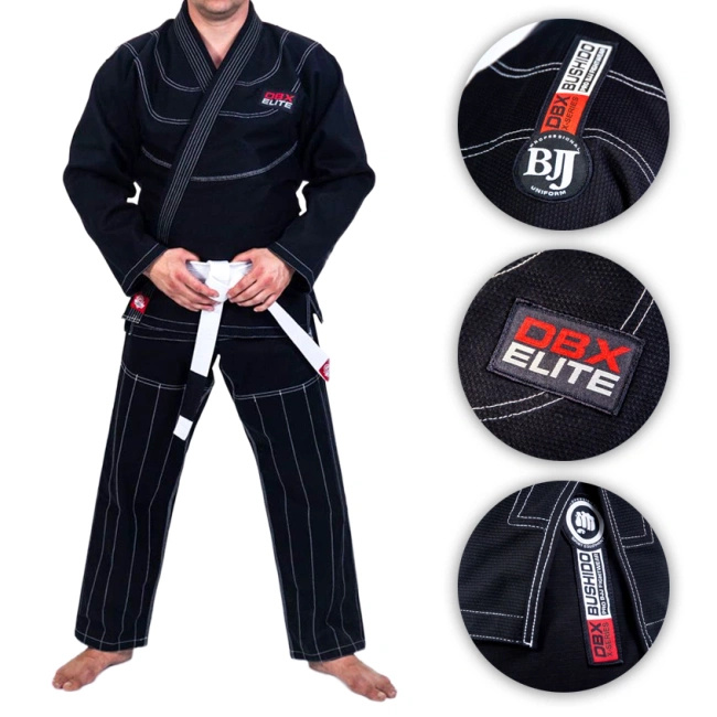 Kimono / GI für BJJ Training - Schwarz DBX ELITE A0 + PAS A0